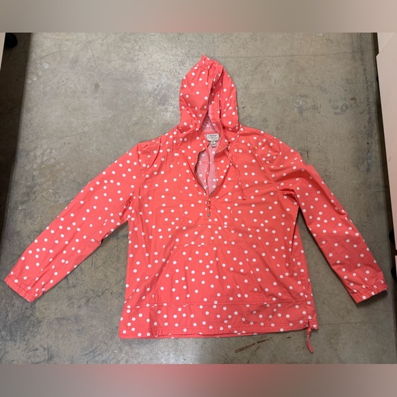 St. John's Bay Jackets & Blazers - St John's Bay Lightweight Polka Dot Anorak Jacket in Coral